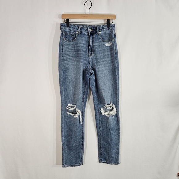 American Eagle Outfitters Distressed Mom Jean Womens Size 4 - Picture 2 of 16